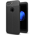 Black Ultra Slim Carbon Fibre Leather Texture Case For iPhone 7 / 8 - 1