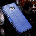 Blue Samsung Galaxy S6 Edge Textured Professional Wallet Case - 2