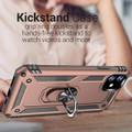 Rose Gold 360 Rotating Metal Ring Shock Proof Stand Case For iPhone 11 - 5