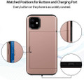 Rose Gold Apple iPhone 11 Shock Proof Slide Card Slim Armor Case - 4