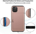 Rose Gold Shock Proof Slide Card Armor Case For Apple iPhone 11 Pro - 4