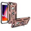 Rose Gold iPhone 8 Plus Shock Proof Case 360 Rotating Metal Ring Stand - 5