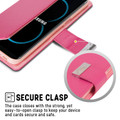 Hot Pink Mercury Rich Diary Card Slot Wallet Case For Galaxy A50 - 2