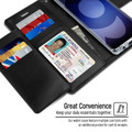 Black Galaxy S20 Genuine Mercury Rich Diary Card Slot Wallet Case - 4