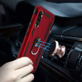Red Slim Armor 360 Rotating Metal Ring Stand Case For Galaxy A90 5G - 5