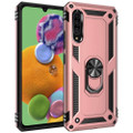 Rose Gold Galaxy A90 5G Heavy Duty 360 Rotating Metal Ring Stand Case - 1