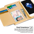 Stylish iPhone SE 2020 Genuine Mercury Rich Diary Wallet Case - Gold - 5
