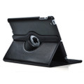 Black 360 Degree Rotating Synthetic Leather Case For iPad 2 / 3 / 4 - 3