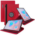 Red 360 Rotating Synthetic Leather Stand Case For Galaxy Tab S6 10.5 - 1