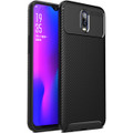 Black Oppo R17 Flexible Slim Armor Carbon Fibre Protective Case