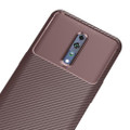 Brown Oppo Reno Z Slim Armor Shock Proof Carbon Fibre Case - 2