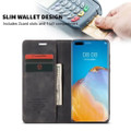 Black Huawei P40 CaseMe Premium PU Leather Wallet Case - 3
