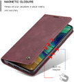 Red Wine Genuine CaseMe Compact Flip Wallet Case For Huawei P30 Pro  - 3
