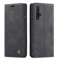 Black Huawei Nova 5T Premium CaseMe Thin Magnetic Wallet Case - 2
