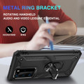 Black Shock Proof 360 Rotating Metal Ring Stand Case For Huawei P40 Pro  - 5
