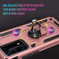 Rose Gold Huawei P40 Heavy Duty 360 Rotating Metal Ring Stand Case - 5
