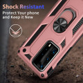Rose Gold Huawei P40 Heavy Duty 360 Rotating Metal Ring Stand Case - 6
