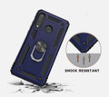 Navy Slim Armour 360 Rotating Metal Ring Stand Case For Huawei P30 Lite  - 3
