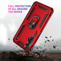 Red Huawei Nova 5T Heavy Duty 360 Rotating Metal Ring Stand Case - 6
