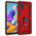 Red Rugged Armour 360 Rotating Metal Ring Case For Galaxy A71 5G  - 1
