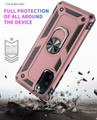 Rose Gold Galaxy A71 5G Rugged Armour 360 Rotating Metal Ring Case - 3
