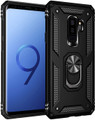 Black Galaxy S9+ Plus Hybrid  Shock Proof Rotating Metal Ring Case - 1
