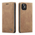 Brown CaseMe Premium PU Leather Wallet Case For iPhone 12 Mini  - 2
