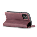 Red Wine CaseMe Slim Magnetic Wallet Case Cover For iPhone 12 Mini  - 4
