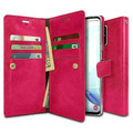 Hot Pink Samsung Galaxy A21s Mercury Mansoor 9 Card Slot Wallet Case - 1
