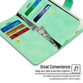 Mint Green iPhone 6 / 6S Mercury Mansoor 9 Card Slot Wallet Case - 6