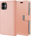 Shiny Rose Gold  iPhone 11 Pro Genuine Mercury Rich Diary Wallet Case - 4