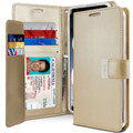 Shiny Gold Galaxy Note 9 Genuine Rich Diary Wallet Card Slot Case - 1