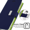 Premium Navy Galaxy Note 9 Genuine Rich Diary Wallet Card Slot Case - 4