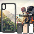 Black Clear Acrylic Heavy Duty Defender Case For iPhone XR - 1