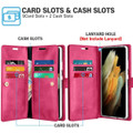 Hot Pink Galaxy S21 Ultra Mercury Mansoor 9 Card Slots Wallet Case - 5