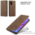 Brown Galaxy S20 CaseMe Wallet Vintage Retro Magnetic Phone Case - 5