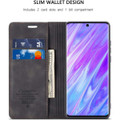 Black Galaxy S20 Ultra CaseMe Wallet Classic Magnetic Handmade Case - 5