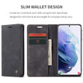 CaseMe Compact PU Leather Wallet Case for Galaxy S21 4G/5G - Black - 4