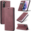 Red Wine CaseMe Samsung Galaxy S21 4G/5G Wallet Magnetic Case Cover - 1