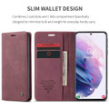 Red Wine CaseMe Slim Magnetic Wallet Case For Galaxy S21+ Plus 5G - 7