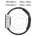 Black M/L Sports Band For Apple Watch (42mm/44mm/45mm) 1/2/3/4/5/6/7/SE - 3