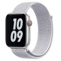 White Woven Nylon Sports Strap For Apple Watch (38mm, 40mm)