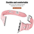 Pink Small Slim Wrist Genuine Leather Band For Apple Watch 38mm/ 40mm - 4