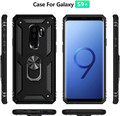 Black Galaxy S9 Shock Proof  360 Degree Rotating Metal Ring Case - 6
