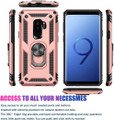Rose Gold Galaxy S9 Slim Armor 360 Rotating Metal Ring Stand Case - 2
