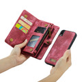 Red iPhone XR Stylish Multi-functional 2 in 1 Purse Wallet Magnetic Case - 5