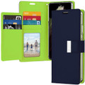 Navy Genuine Mercury Rich Diary Wallet Case For Galaxy S21 Ultra - 1