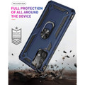 Navy Shock Proof 360 Rotating Metal Ring Kickstand Case For Galaxy A52 - 3