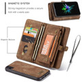 iPhone 6 / 6S CaseMe 11 Card Slot Wallet Purse Magnetic Case - Brown - 5