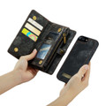 Black iPhone 6 Plus / 6S Plus Multi-functional Wallet Purse Magnetic Case - 3